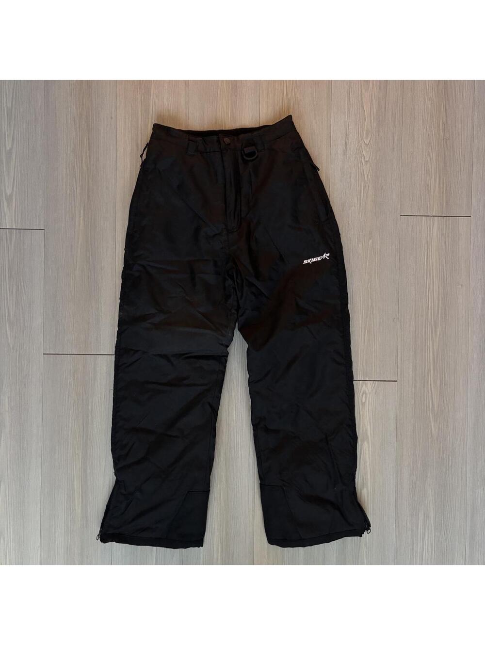 SkiGear Black Insulated Snow Pants Youth Medium 10-12 Waterproof Winter Skiing